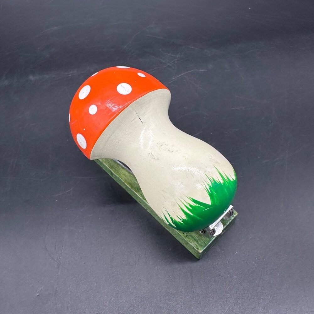 Vintage Stapler 1970s Wooden Mushroom Kitschy Office Desk Decor Woodland Cottage